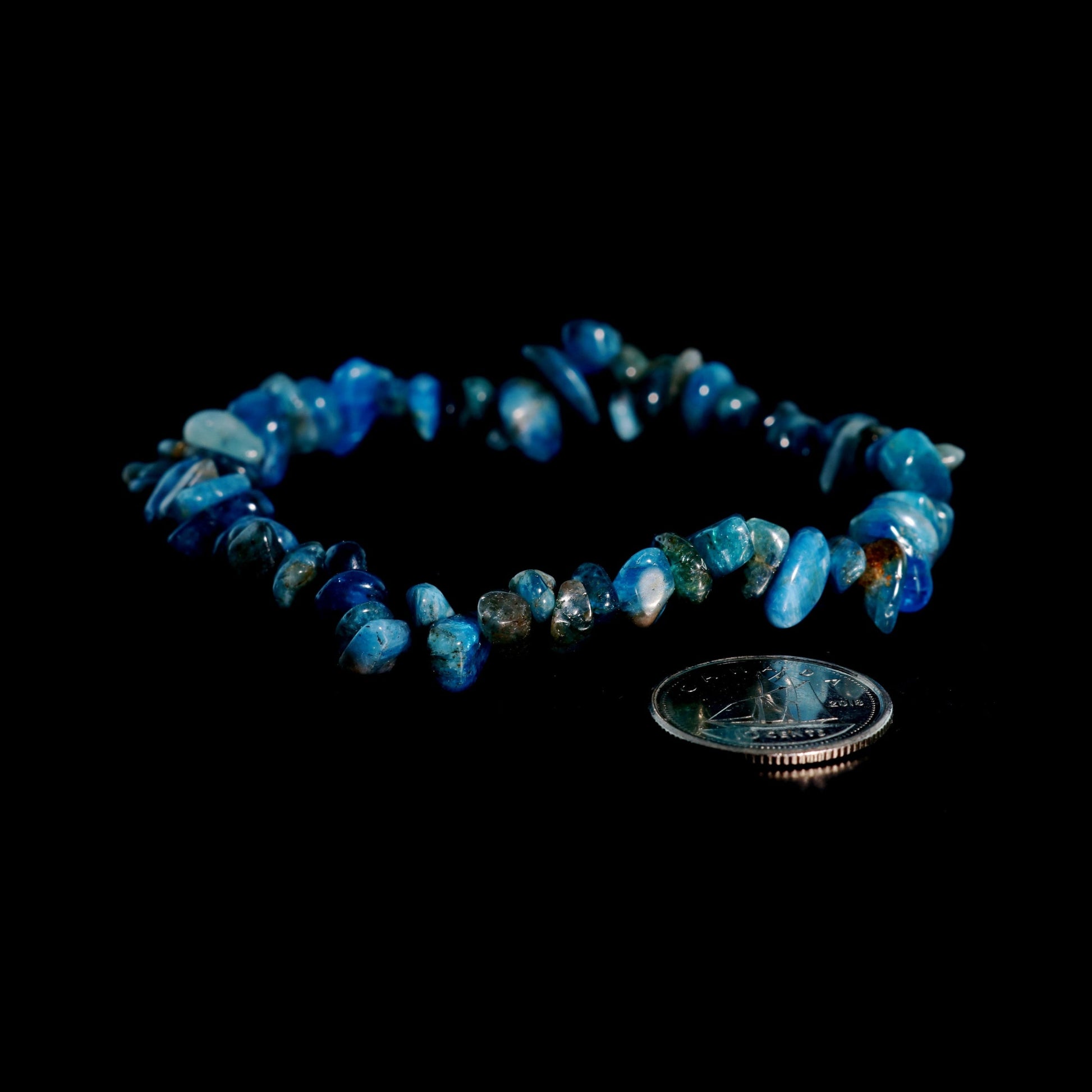 Natural blue apatite bracelet for manifestation and inspiration