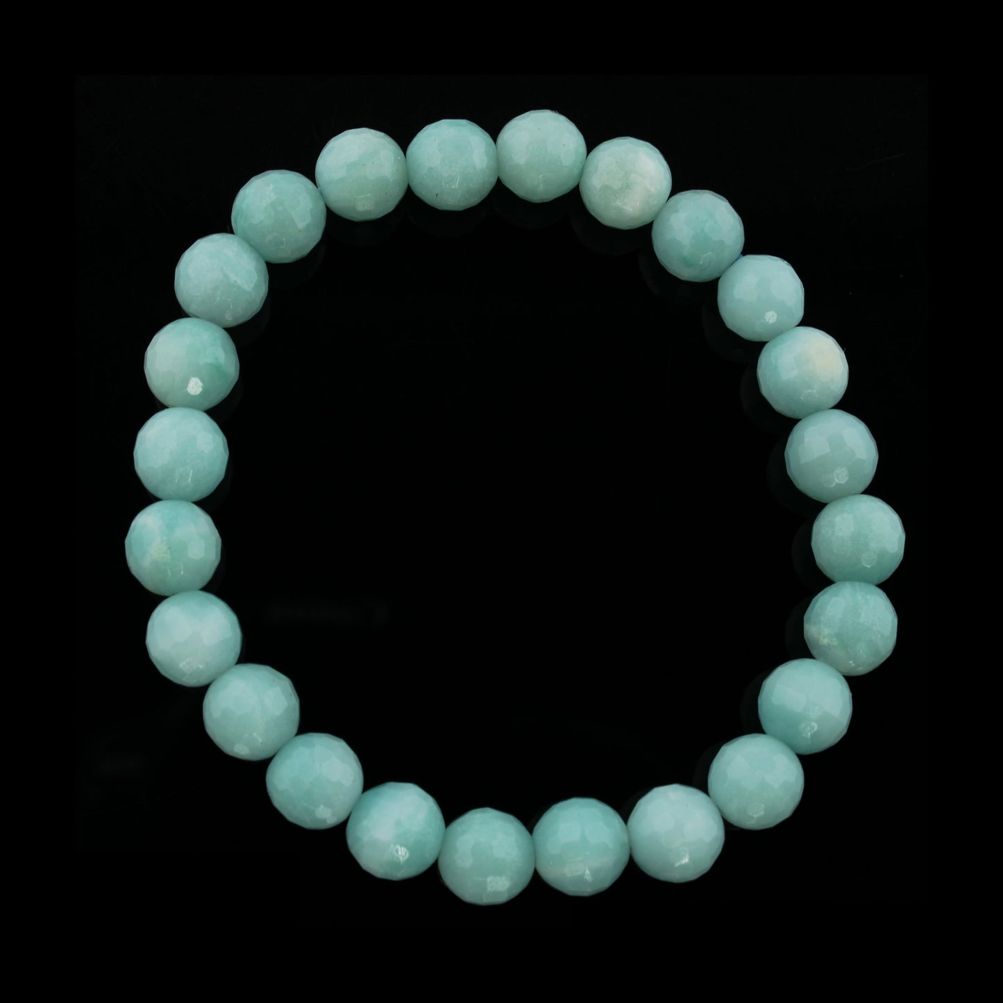 Teal amazonite bead bracelet for emotional healing and calm