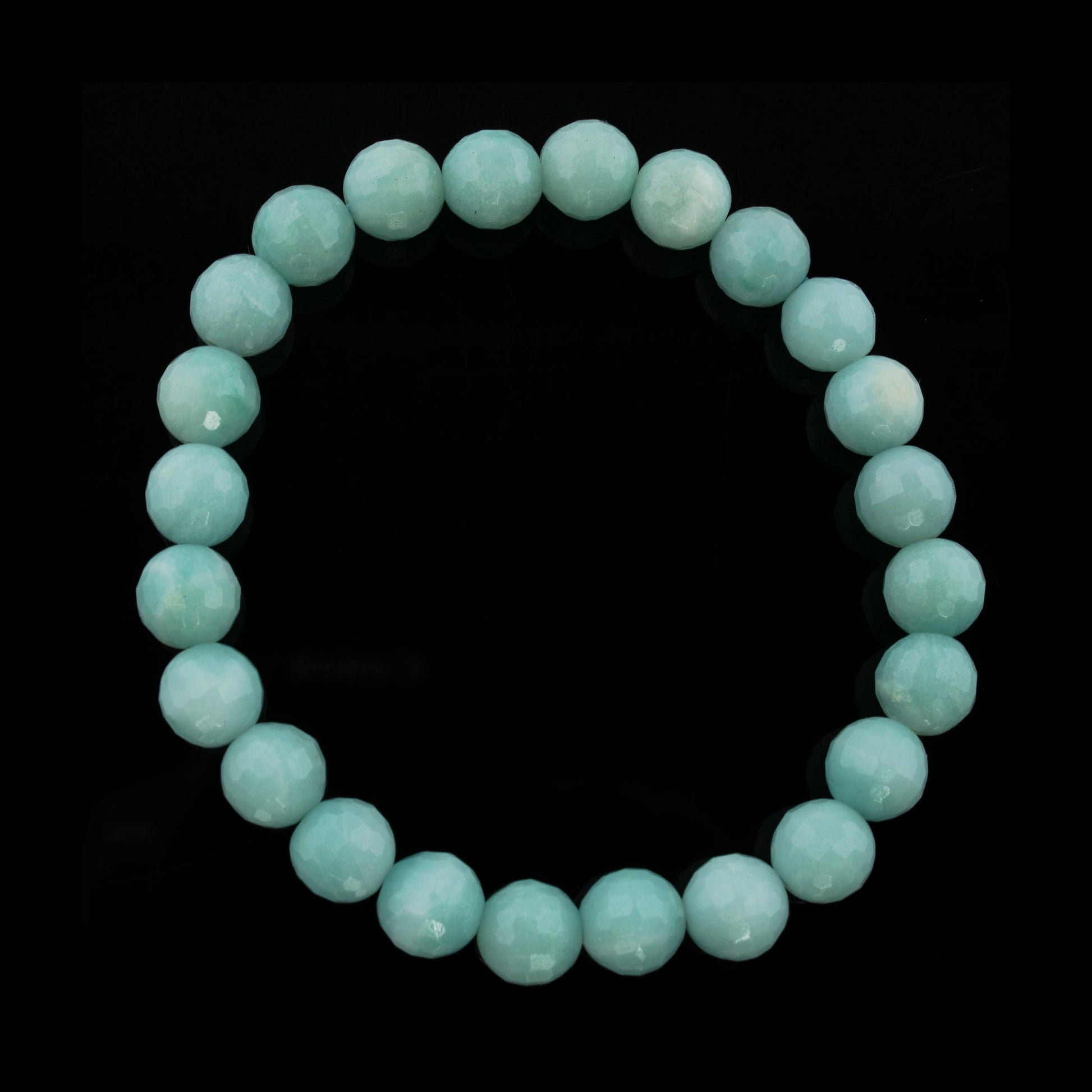 Teal amazonite bead bracelet for emotional healing and calm