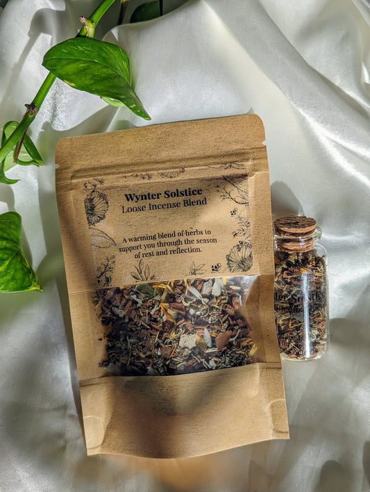 Grounding and ceremonial Wynter Solstice loose incense for winter rituals and reflection