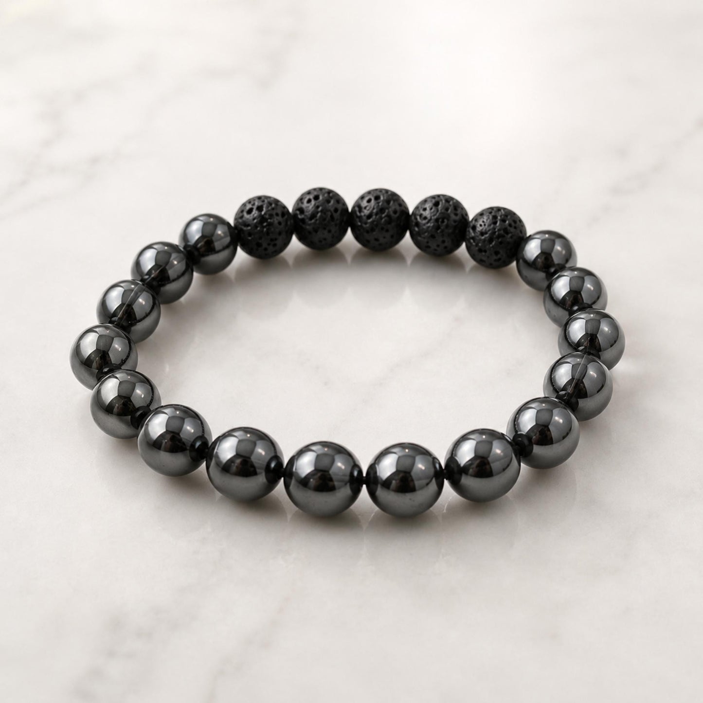 Hematite crystal bracelet handmade to order — grounding gemstone jewelry for protection and intentional living