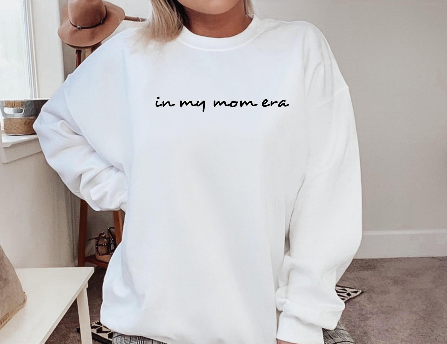 elatable mom women's sweatshirt as a perfect Mother's Day or birthday gift in white