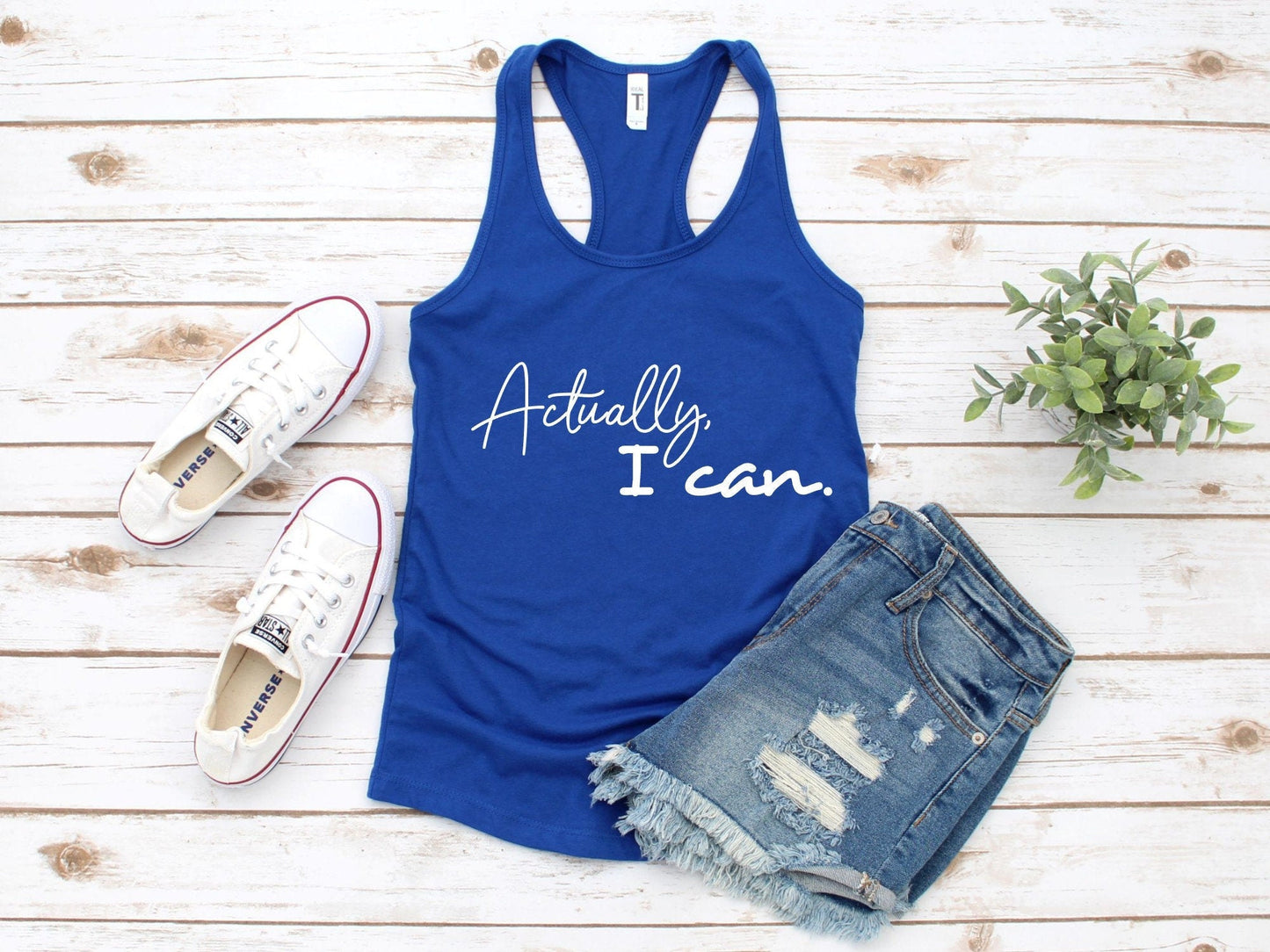 Actually I Can Racerback Tank Top - Best Life Apparel