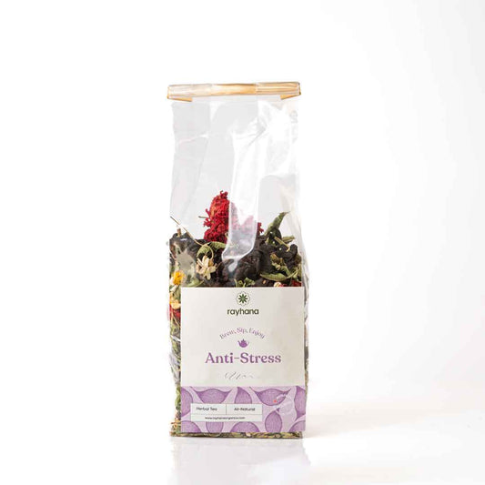 Calming anti-stress herbal tea — relaxation blend for anxiety relief and nervous system support