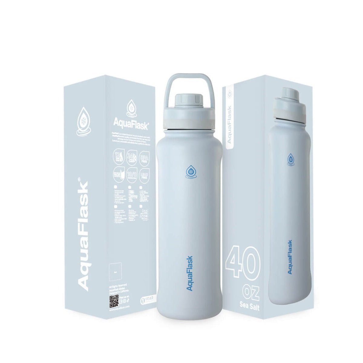 AquaFlask 1080ml (40oz) Stainless Steel Water Bottle with Sports Lid – Hot & Cold, Leakproof, BPA-Free - Best Life Apparel