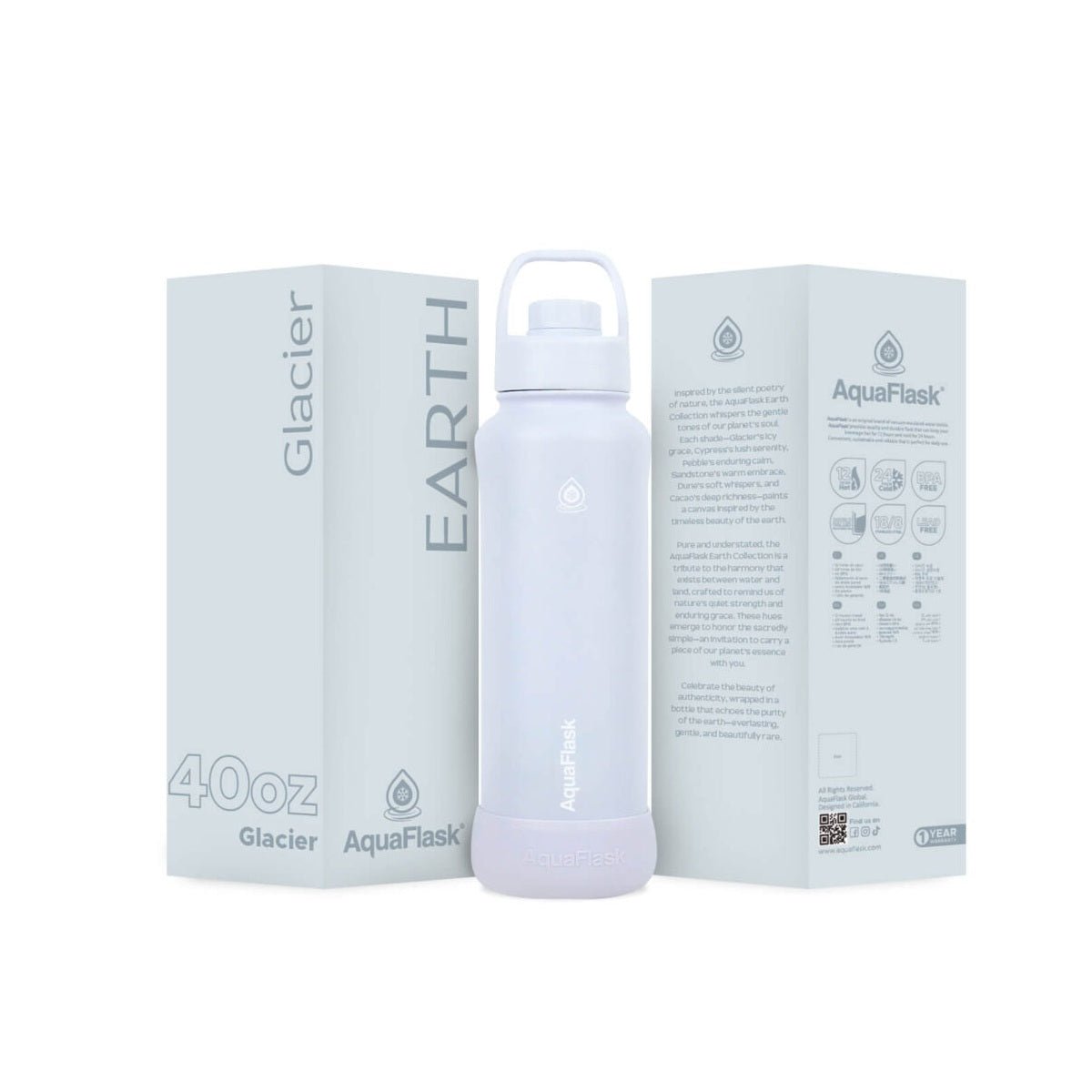 AquaFlask Earth Collection 40oz Insulated Stainless Steel Water Bottle – Hot & Cold, Leak-Proof, Reusable - Best Life Apparel