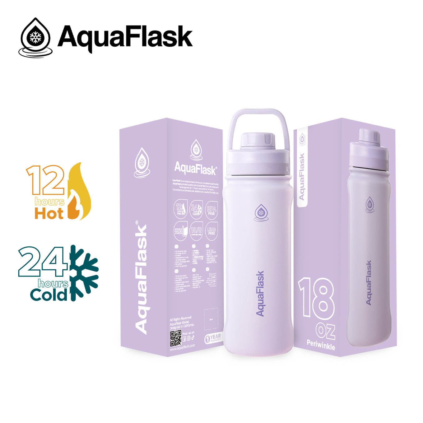 AquaFlask Original Vacuum Insulated Water Bottles 530ml (18oz) - Best Life Apparel
