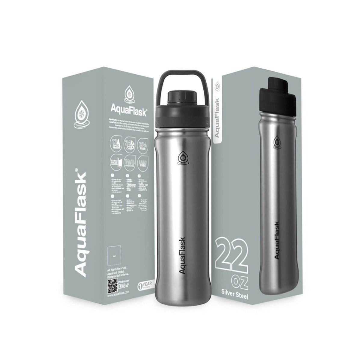 AquaFlask Sports Bottle 650ml (22oz) – Vacuum Insulated, Leak-Proof, BPA-Free - Best Life Apparel