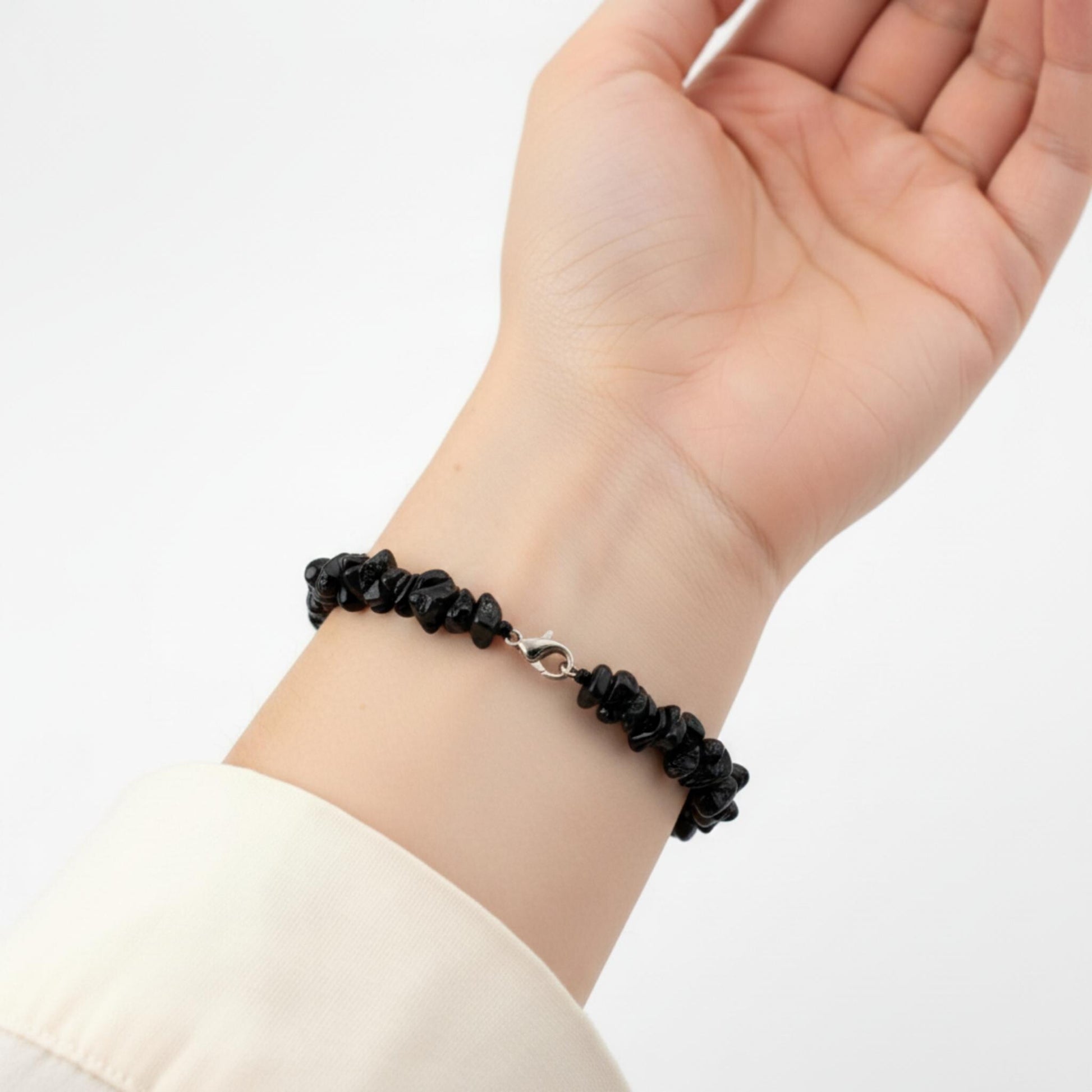 Black Obsidian crystal bracelet handmade to order — protective grounding gemstone jewelry for emotional healing and intentional living