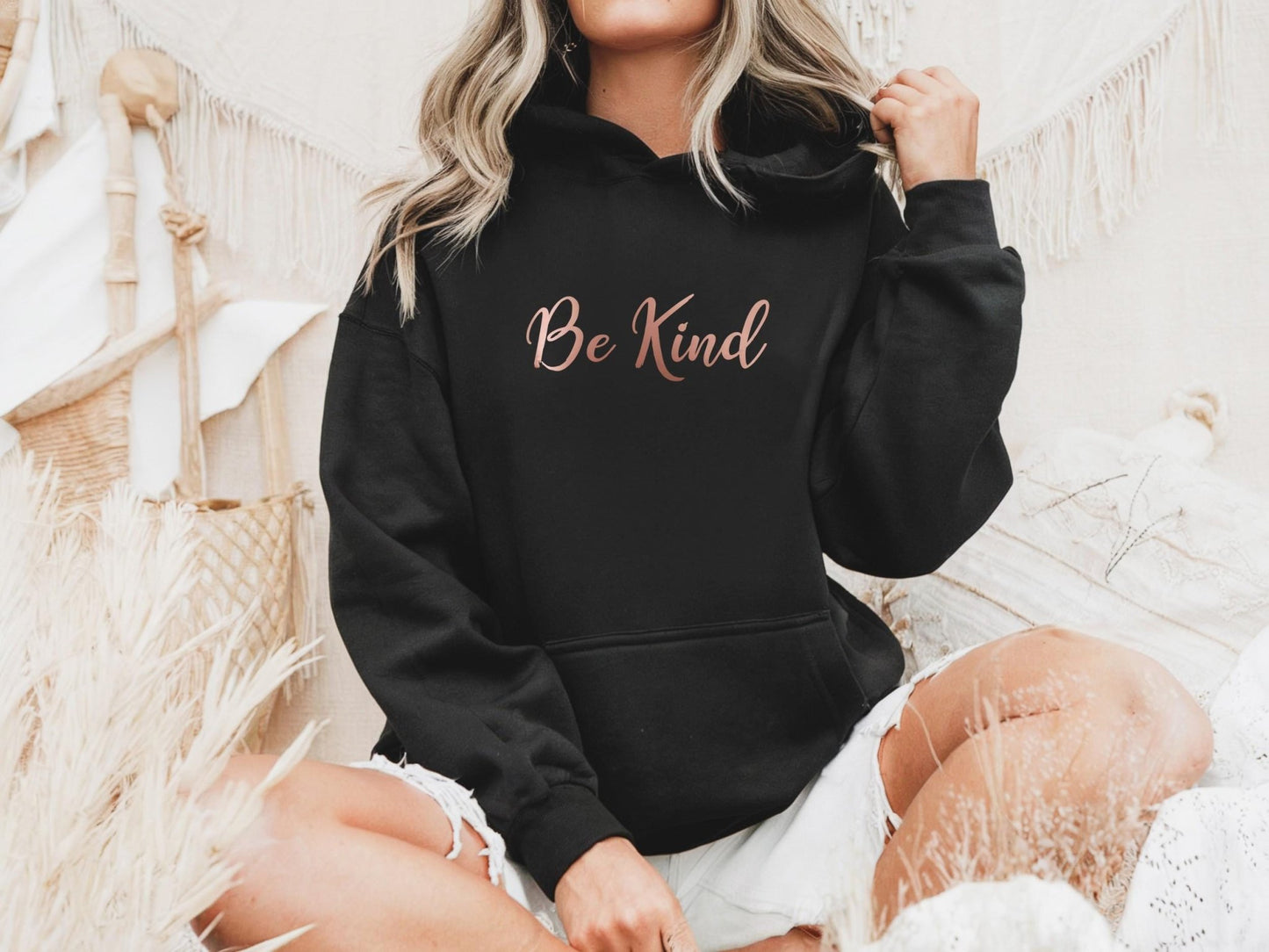 Be Kind Hoodie in Rose Gold - Best Life Apparel