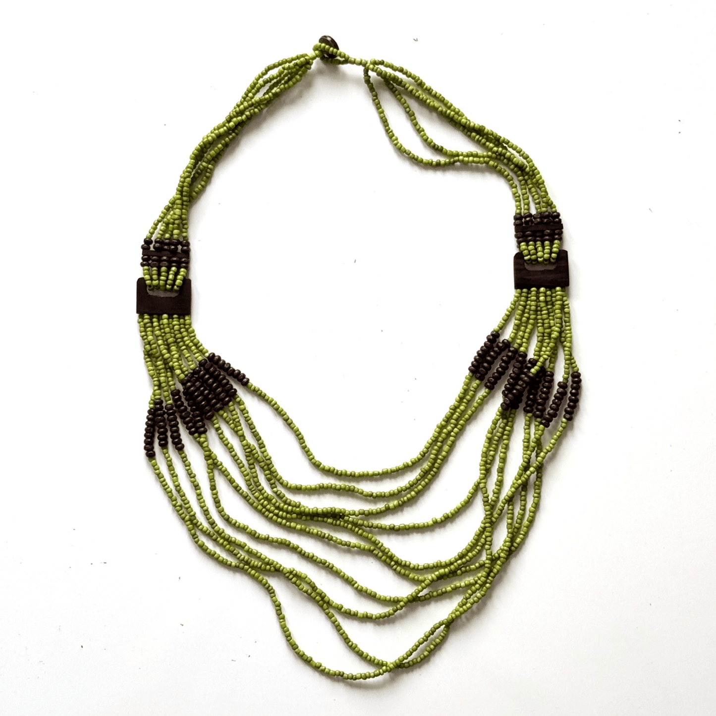 Beaded Necklace with Wood Detail - Best Life Apparel