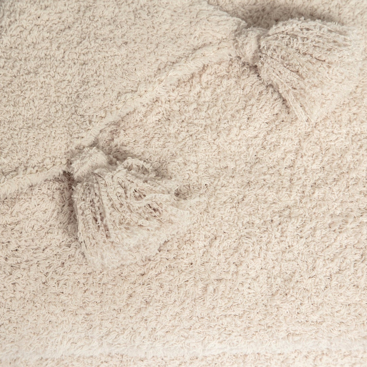 Blushing Beige Extended Throw Blanket — Double Layer Plush with Tassels - Best Life Apparel