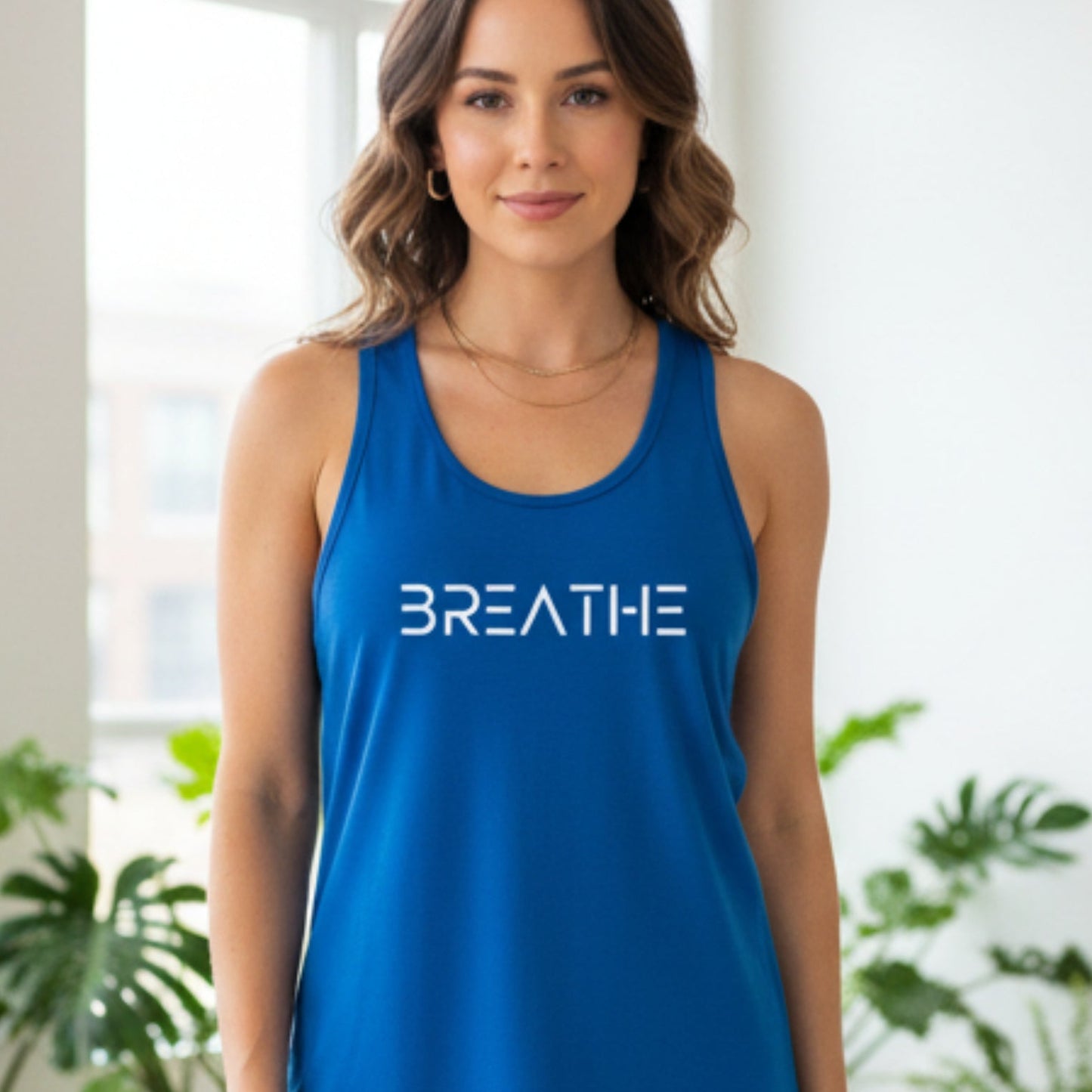 women's racerback tank — breathwork shirt for women, calming yoga tank top for her