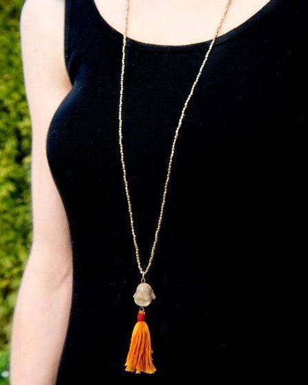 Buddha & Tassel Necklace - Handcrafted in India - Best Life Apparel