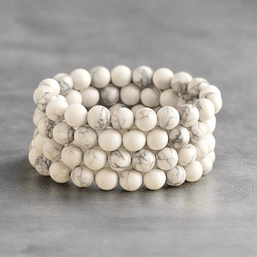 Calm & Anxiety Relief Bracelet for Women — Howlite Crystal | Patience & Restful Sleep - Best Life Apparel
