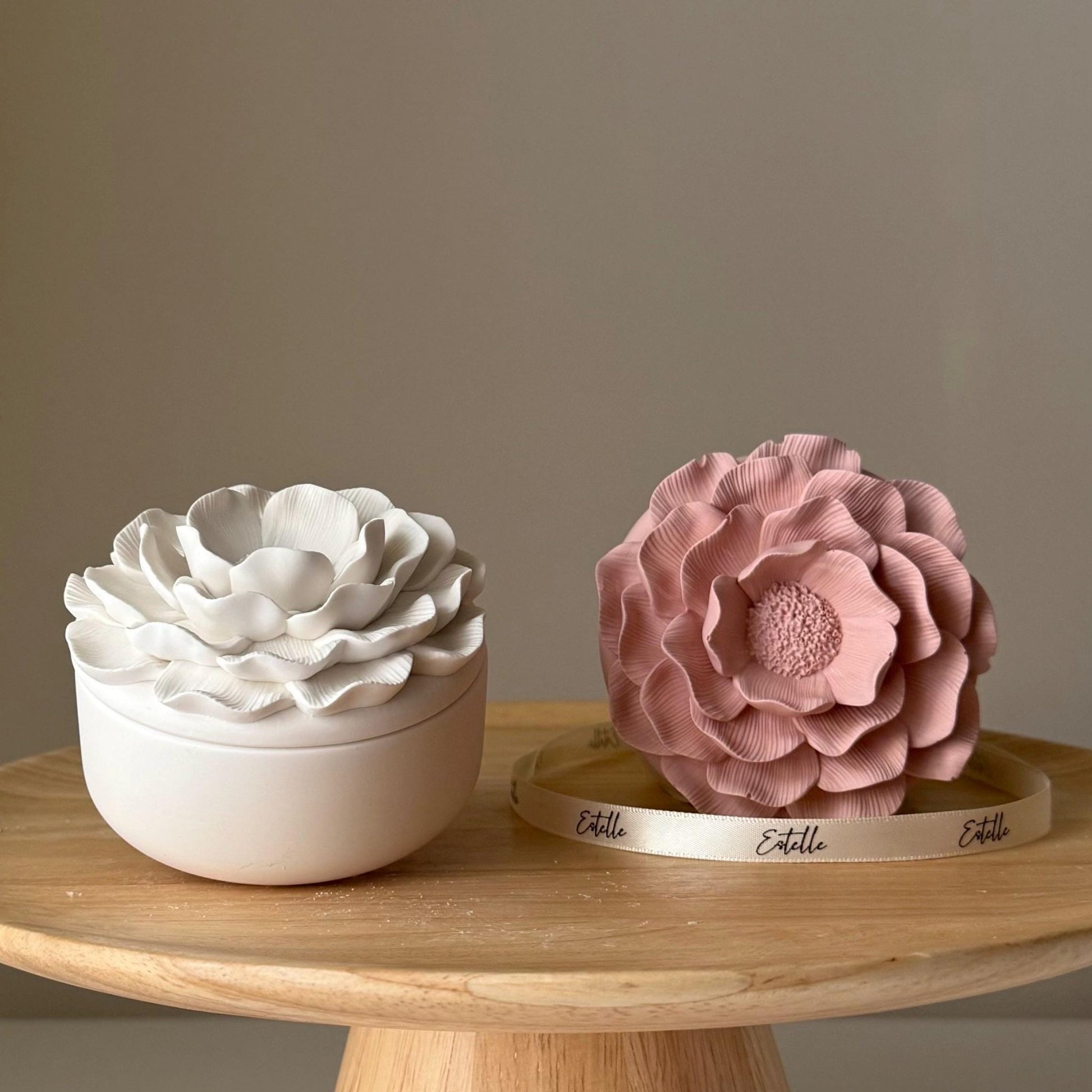 Camelia Flower Soy Candle | Jesmonite Vessel - Best Life Apparel
