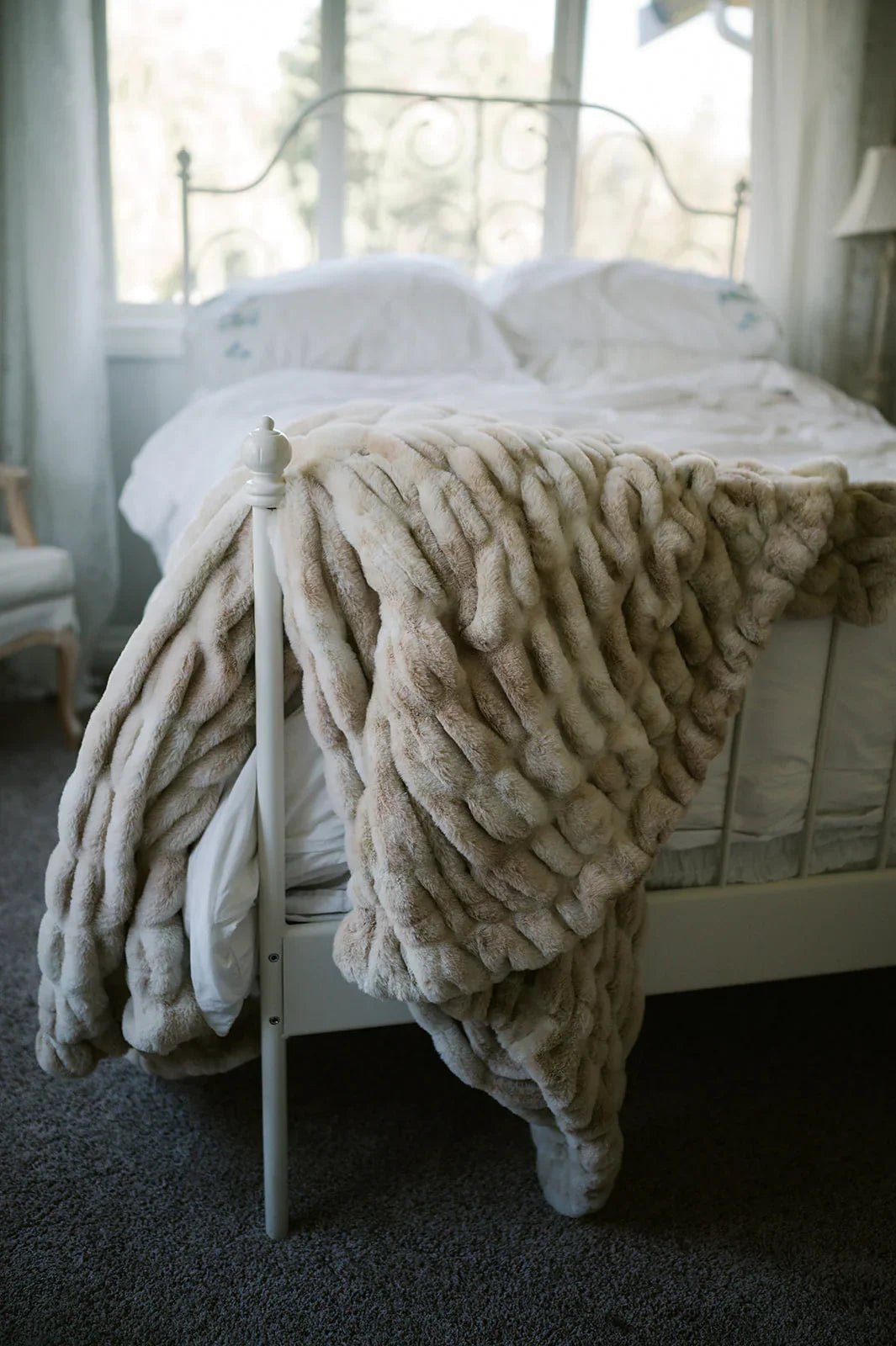 Caramel Swirl Double-Sided Minky Blanket — Ruched Plush - Best Life Apparel