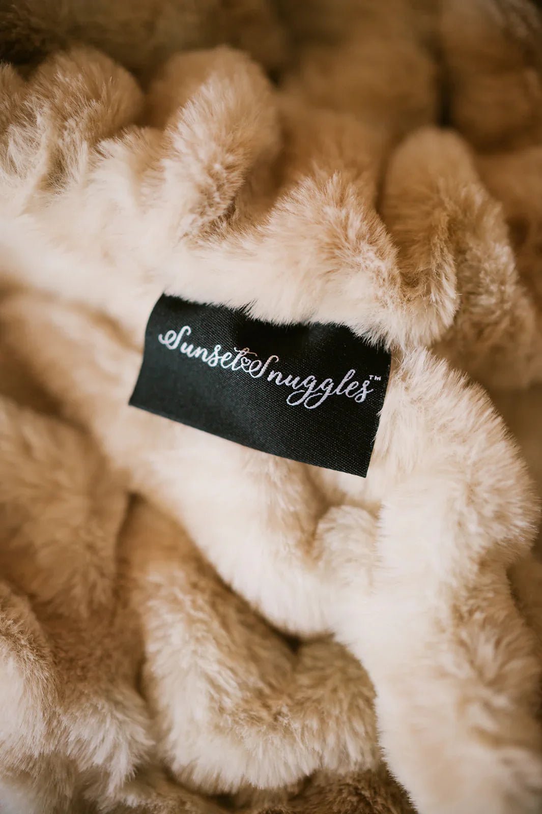 Caramel Swirl Double-Sided Minky Blanket — Ruched Plush - Best Life Apparel