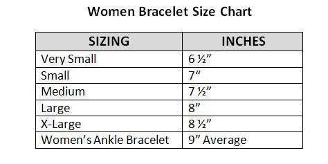 bracelet size chart
