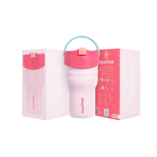 pink Compact AquaFlask 20oz vacuum insulated stainless steel tumbler for everyday use
