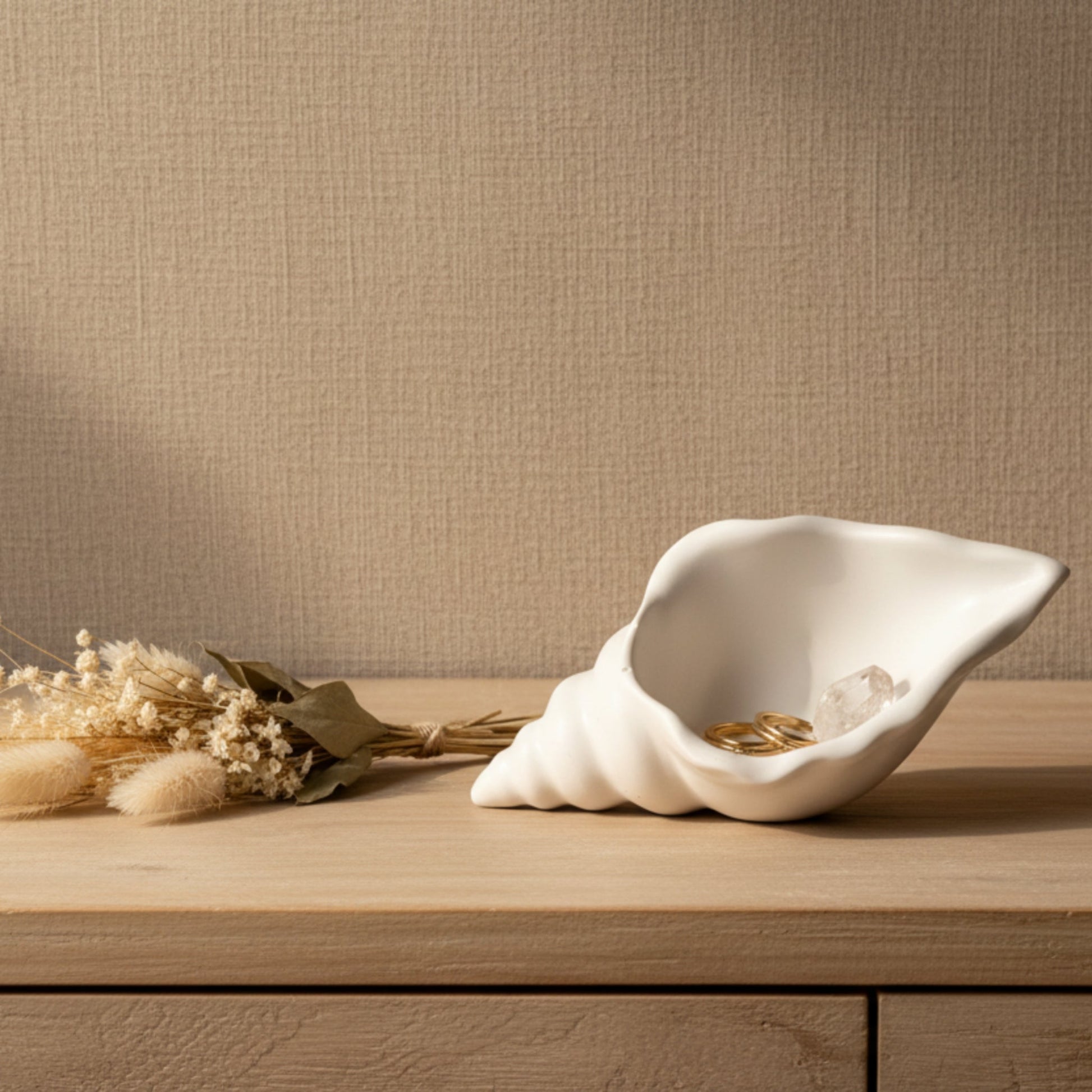 Conch Jesmonite Trinket Tray | Jewelry Dish - Best Life Apparel