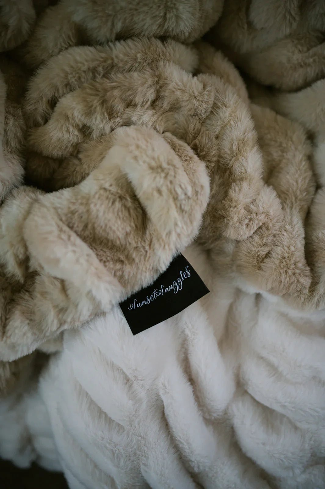 Cream Clouds Double-Sided Minky Blanket — Ruched Plush - Best Life Apparel