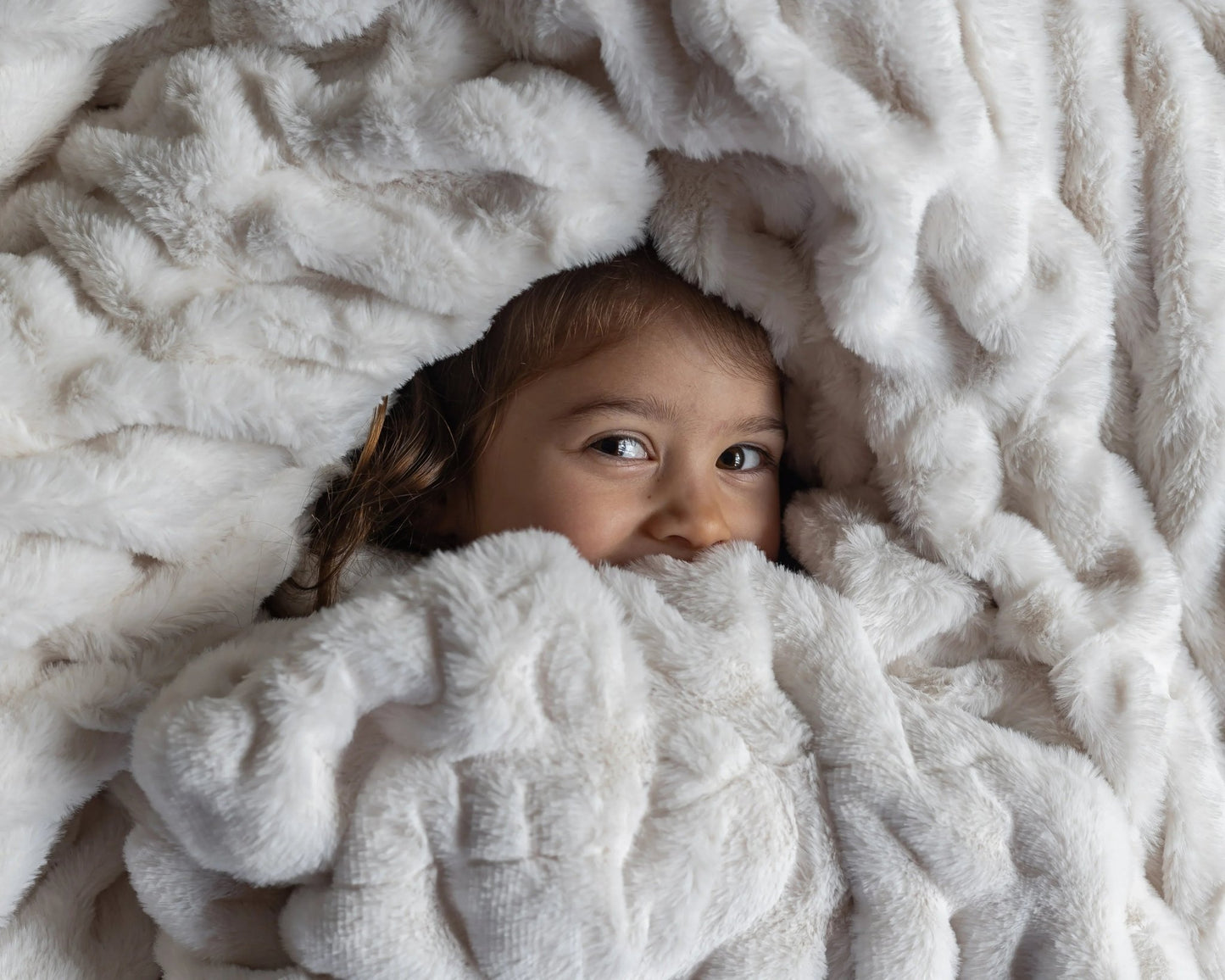 Cream Clouds Double-Sided Minky Blanket — Ruched Plush - Best Life Apparel