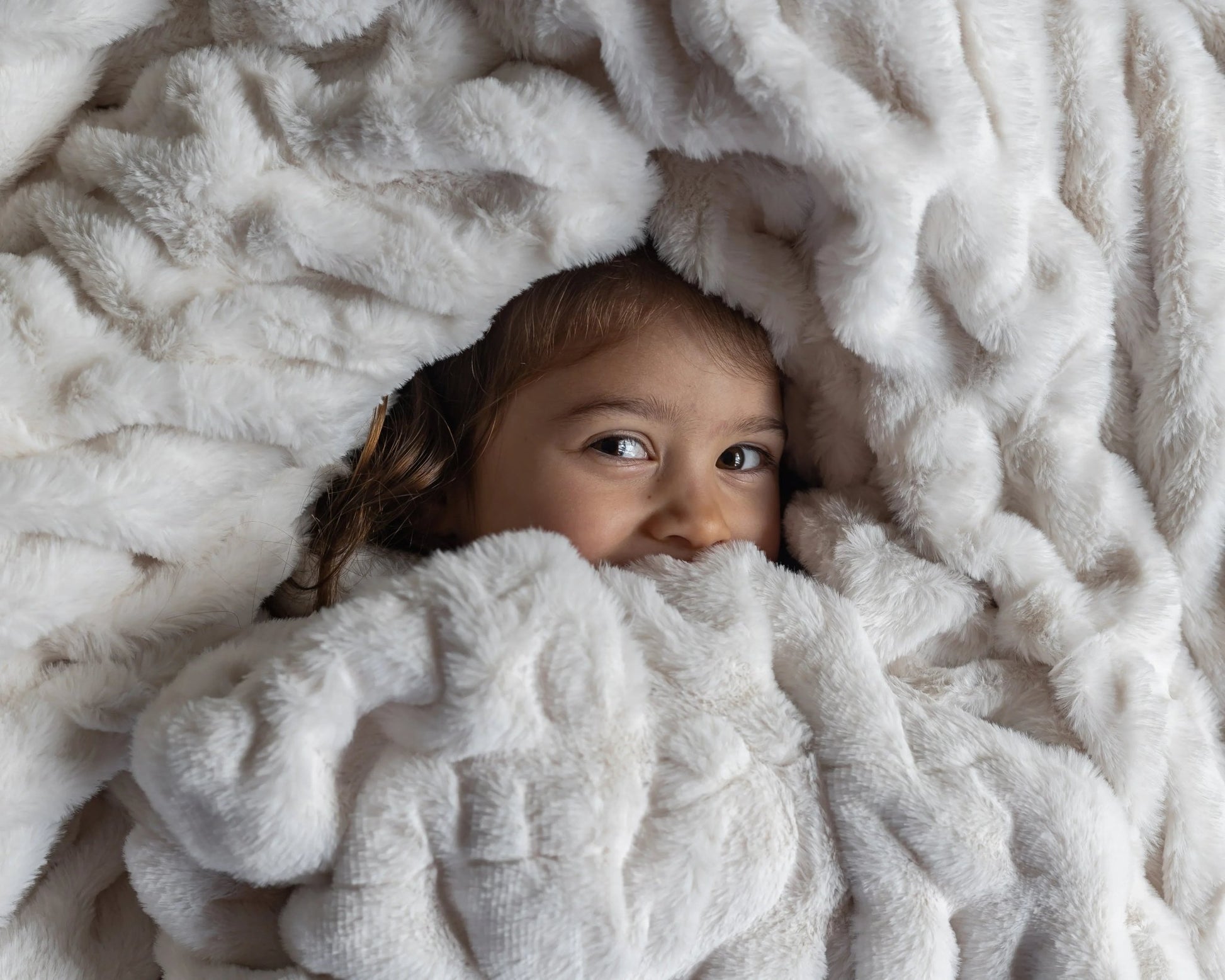 Cream Clouds Double-Sided Minky Blanket — Ruched Plush - Best Life Apparel