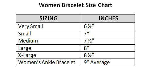 bracelet size chart