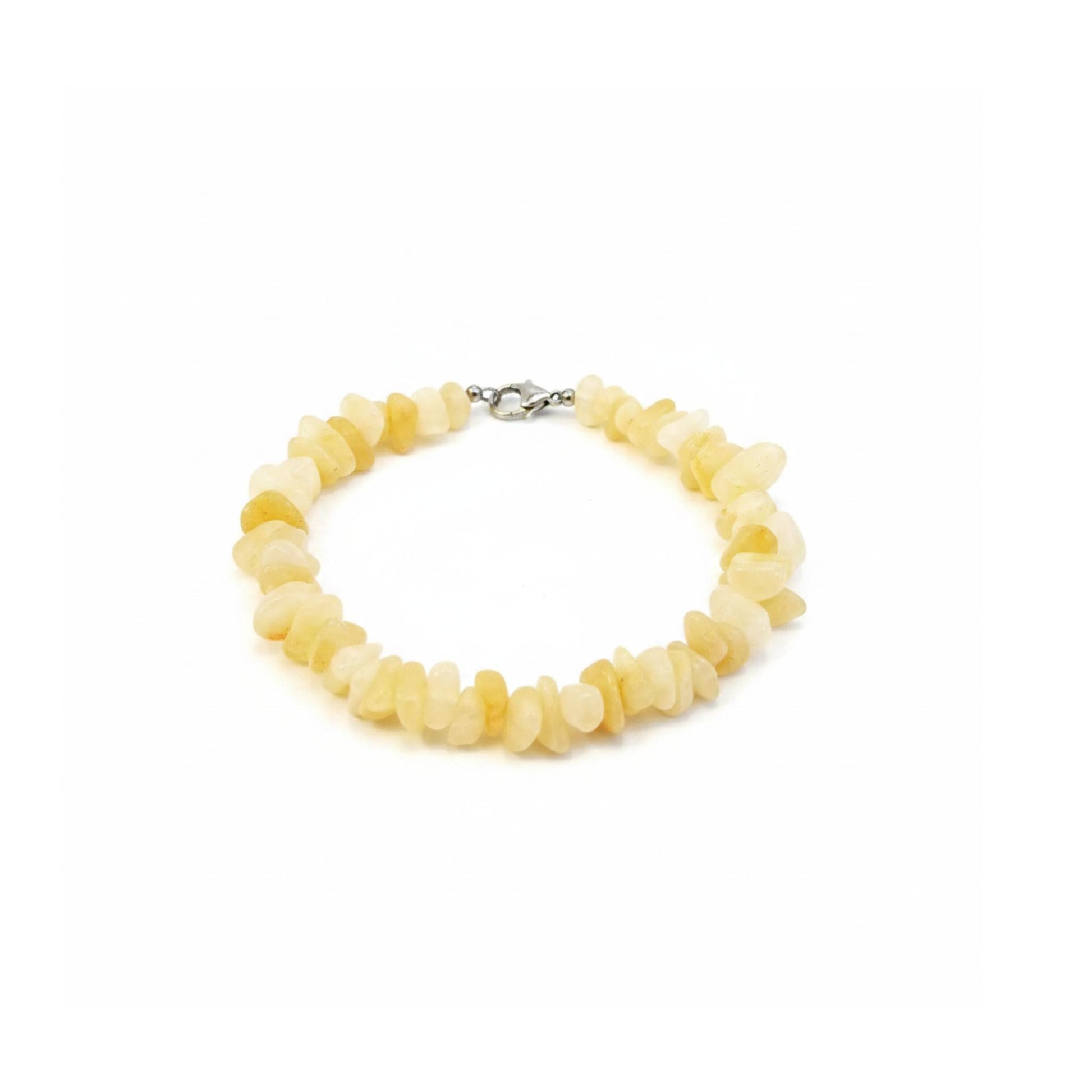Yellow Jasper crystal chip bracelet for confidence and Solar Plexus chakra healing — ethically sourced gemstone jewelry