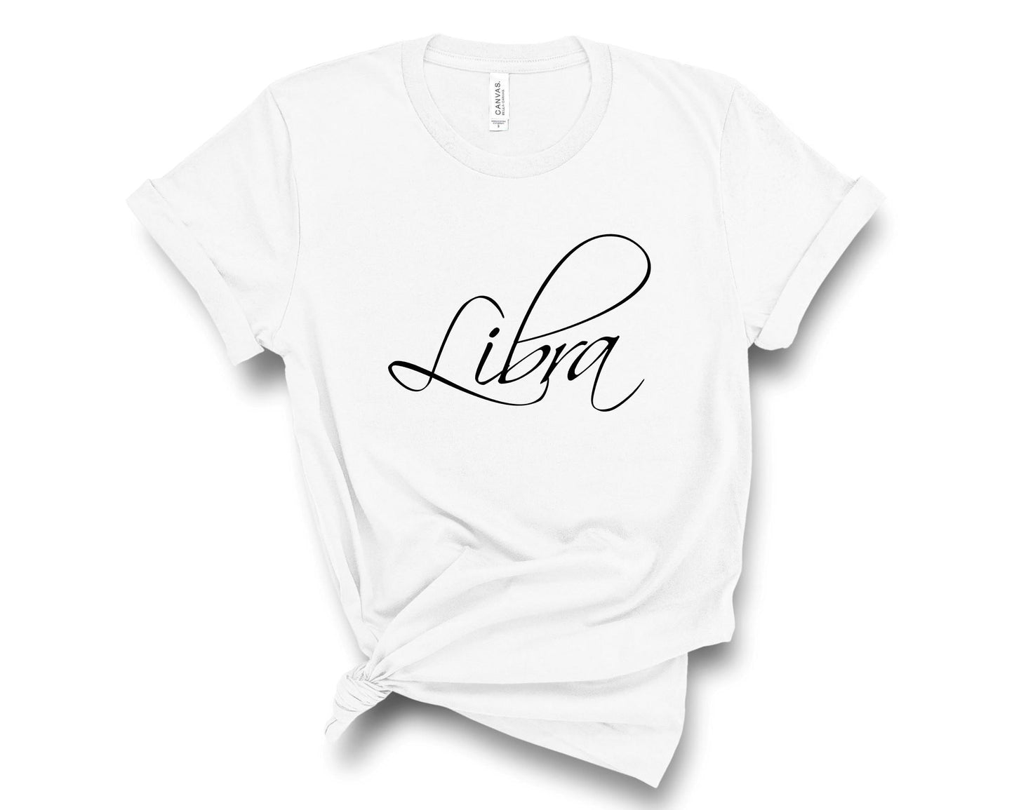 Libra zodiac t-shirt as a perfect birthday gift for Libra women in white