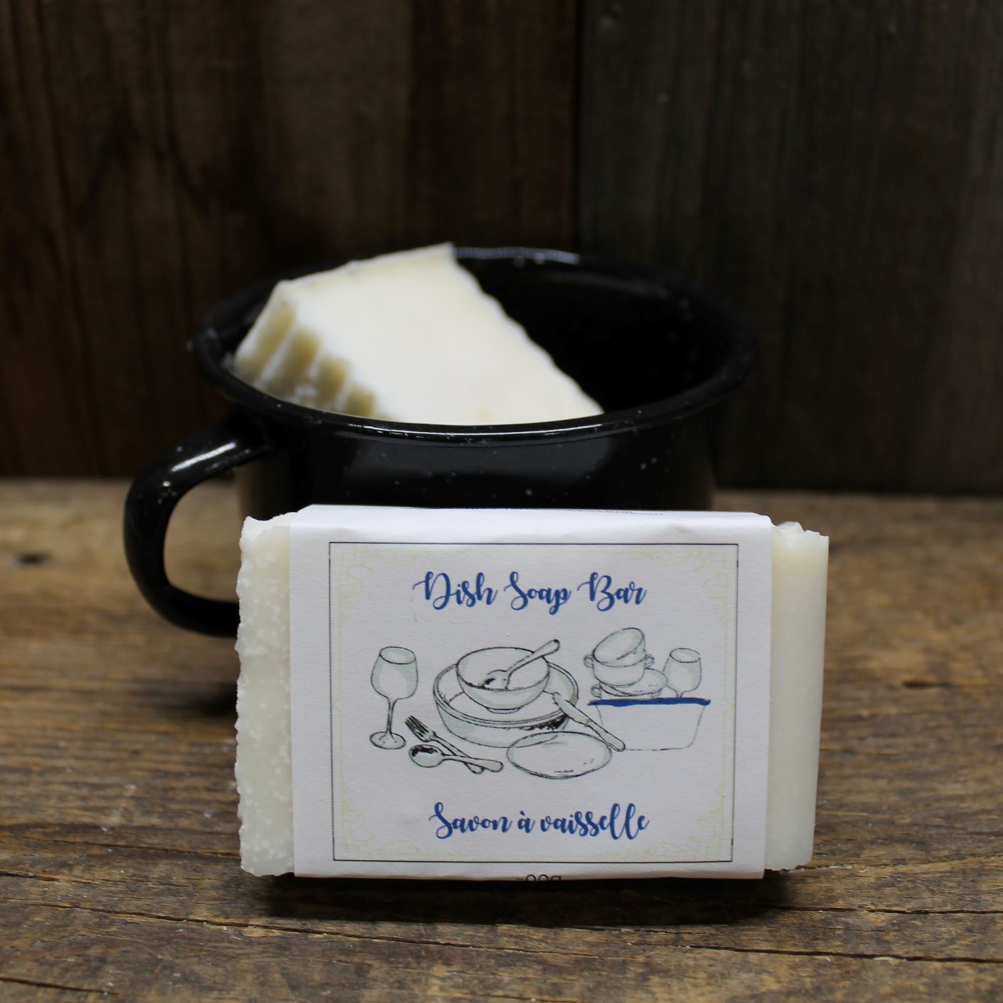 All natural eco-friendly dish soap bar — plastic-free biodegradable handmade dish soap, zero waste kitchen soap Canada