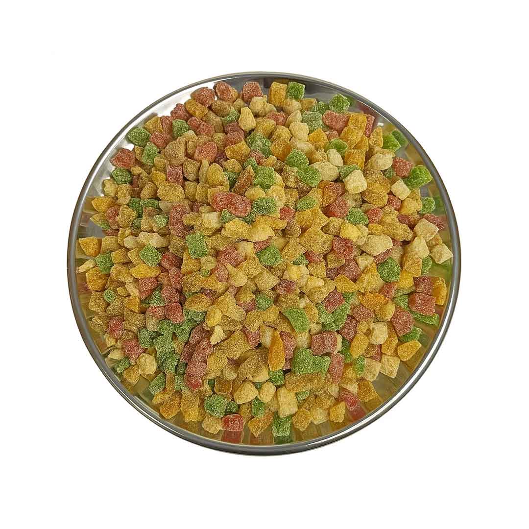 Dried mixed fruit pieces — premium dehydrated fruit blend for natural snacking, baking, and wellness