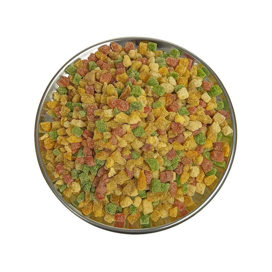 Dried mixed fruit pieces — premium dehydrated fruit blend for natural snacking, baking, and wellness