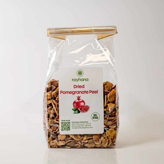Dried pomegranate peel — premium loose herb for herbal tea, natural remedies, and antioxidant wellness