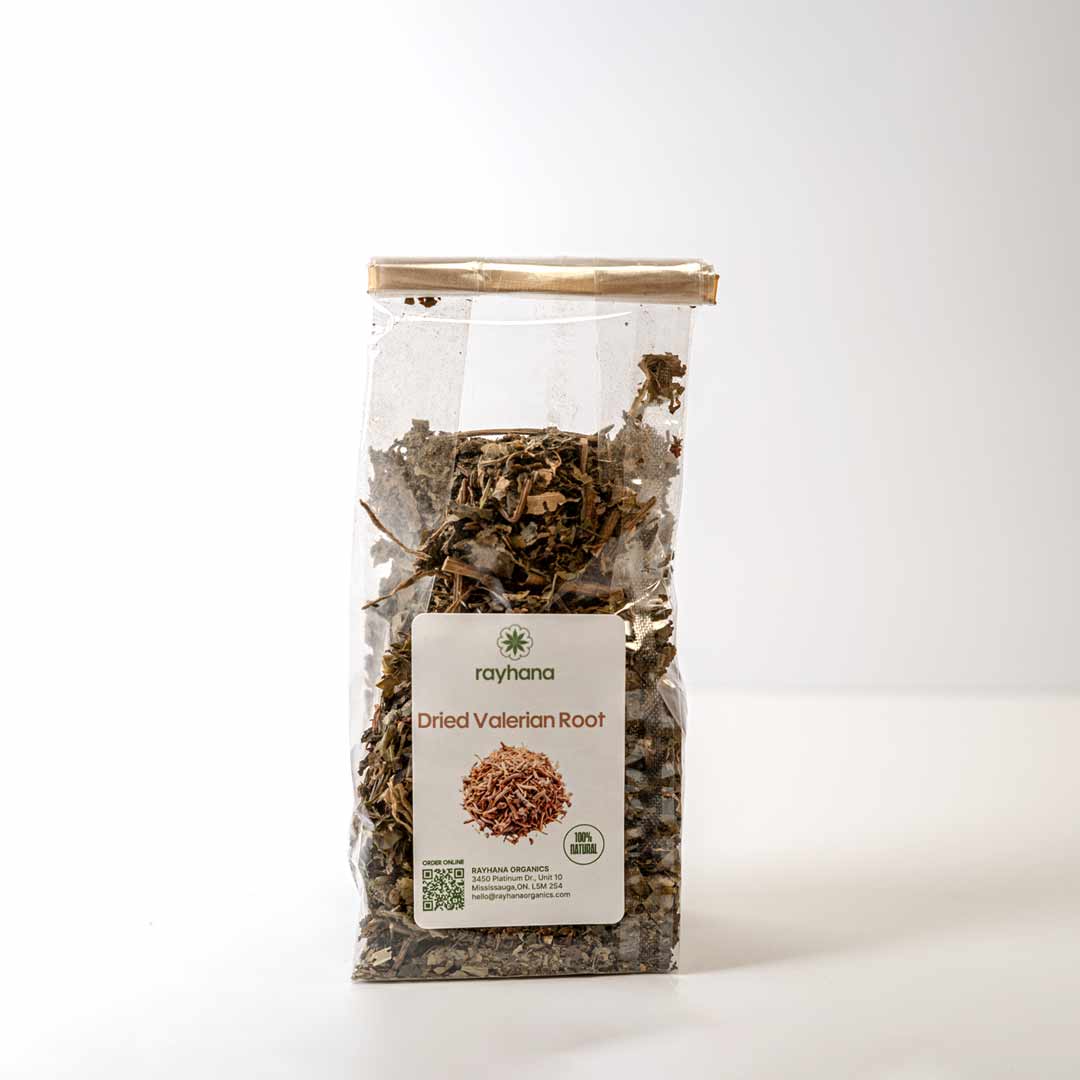 Pure dried valerian root loose leaf herbal tea — natural remedy for sleep support and stress relief