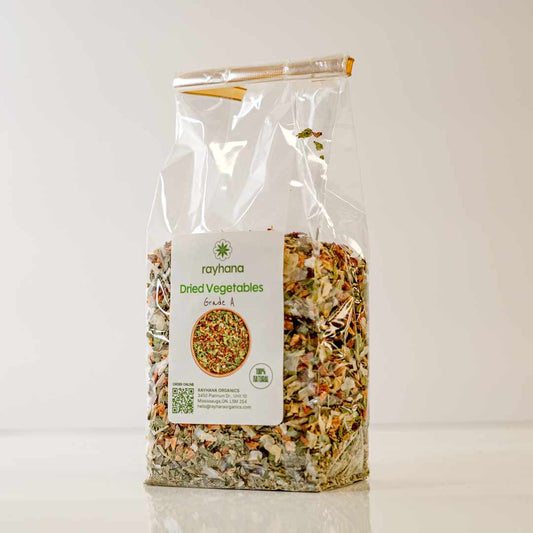 Grade A natural dried vegetable mix — all-purpose dehydrated blend for soups, stews, and cooking