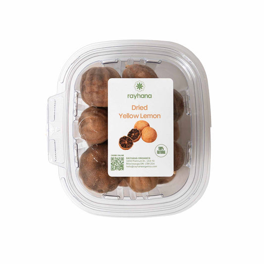 Dried whole yellow lemon loomi — premium sun-dried citrus for herbal tea and Middle Eastern cooking