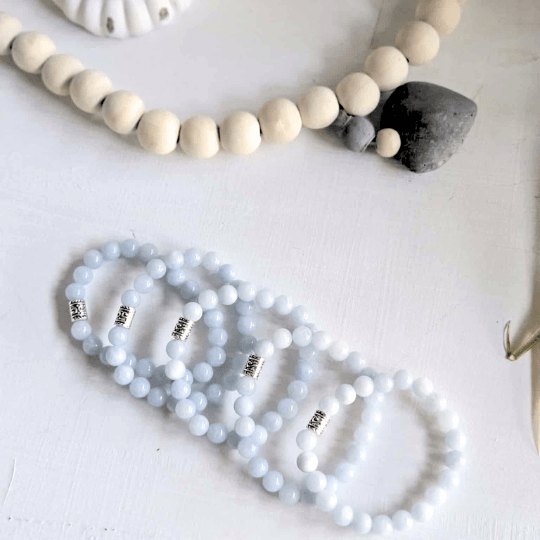 Emotional Resilience Bracelet for Women — Blue Chalcedony Crystal | Calm & Inner Strength - Best Life Apparel