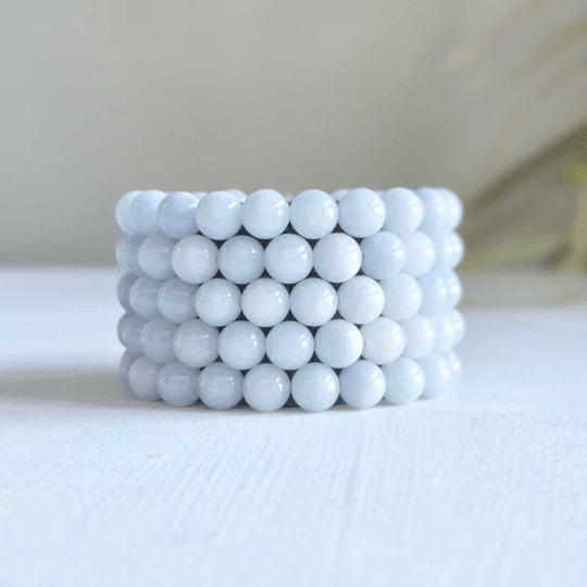 Emotional Resilience Bracelet for Women — Blue Chalcedony Crystal | Calm & Inner Strength - Best Life Apparel
