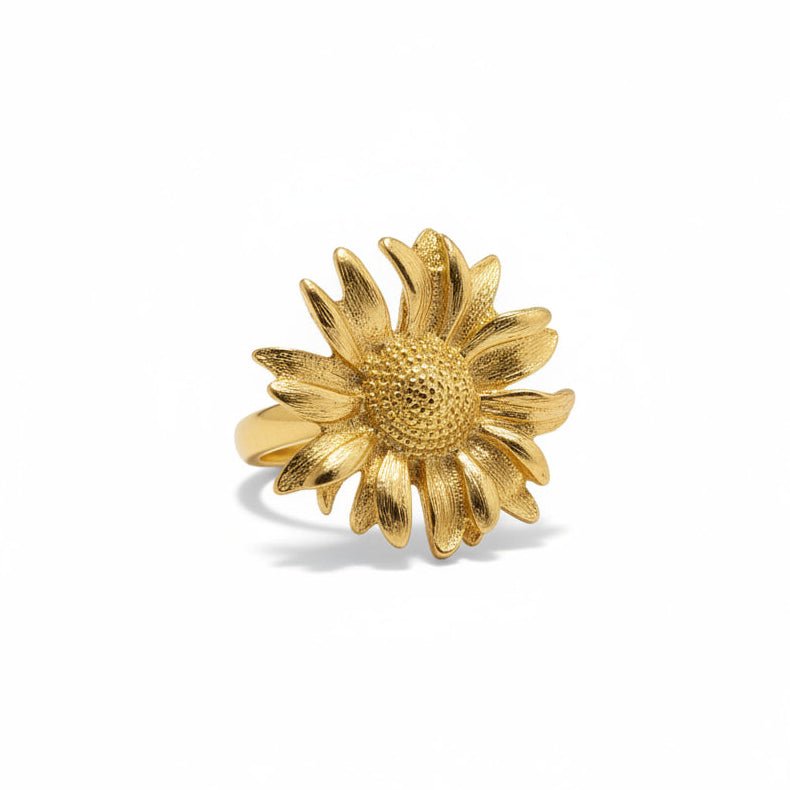Flower Ring - Gold Stainless Steel - Best Life Apparel