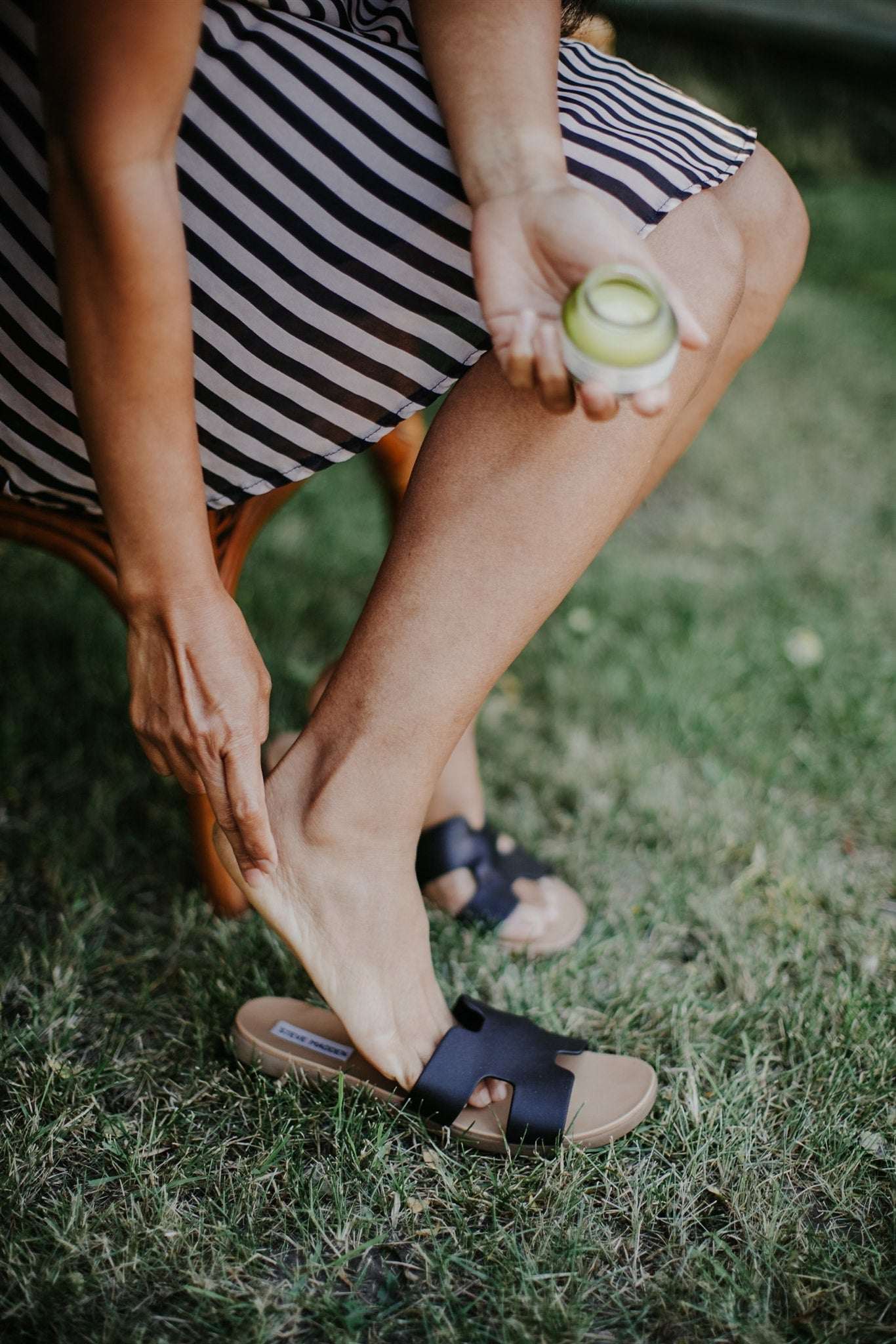 Wildcrafted sage and tallow balm for cracked heels, dry skin and foot relief
