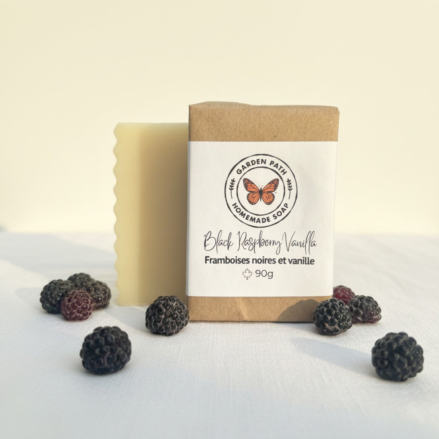 All natural black raspberry vanilla soap bar — small batch handmade soap gift for women, sweet fruity artisan soap Canada