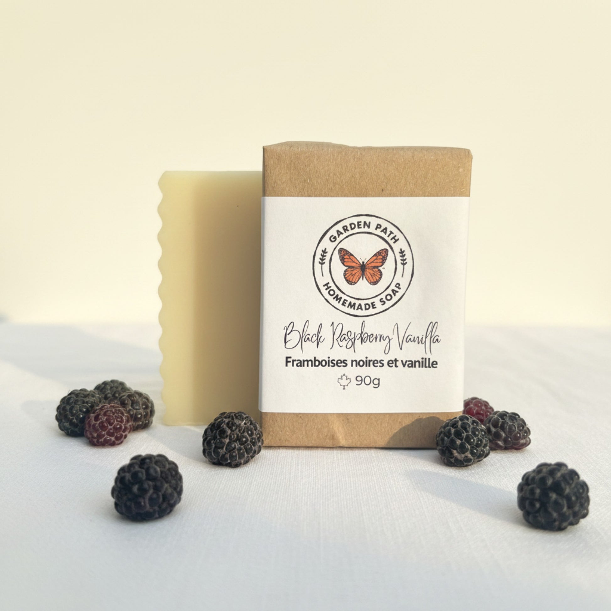 All natural black raspberry vanilla soap bar — small batch handmade soap gift for women, sweet fruity artisan soap Canada
