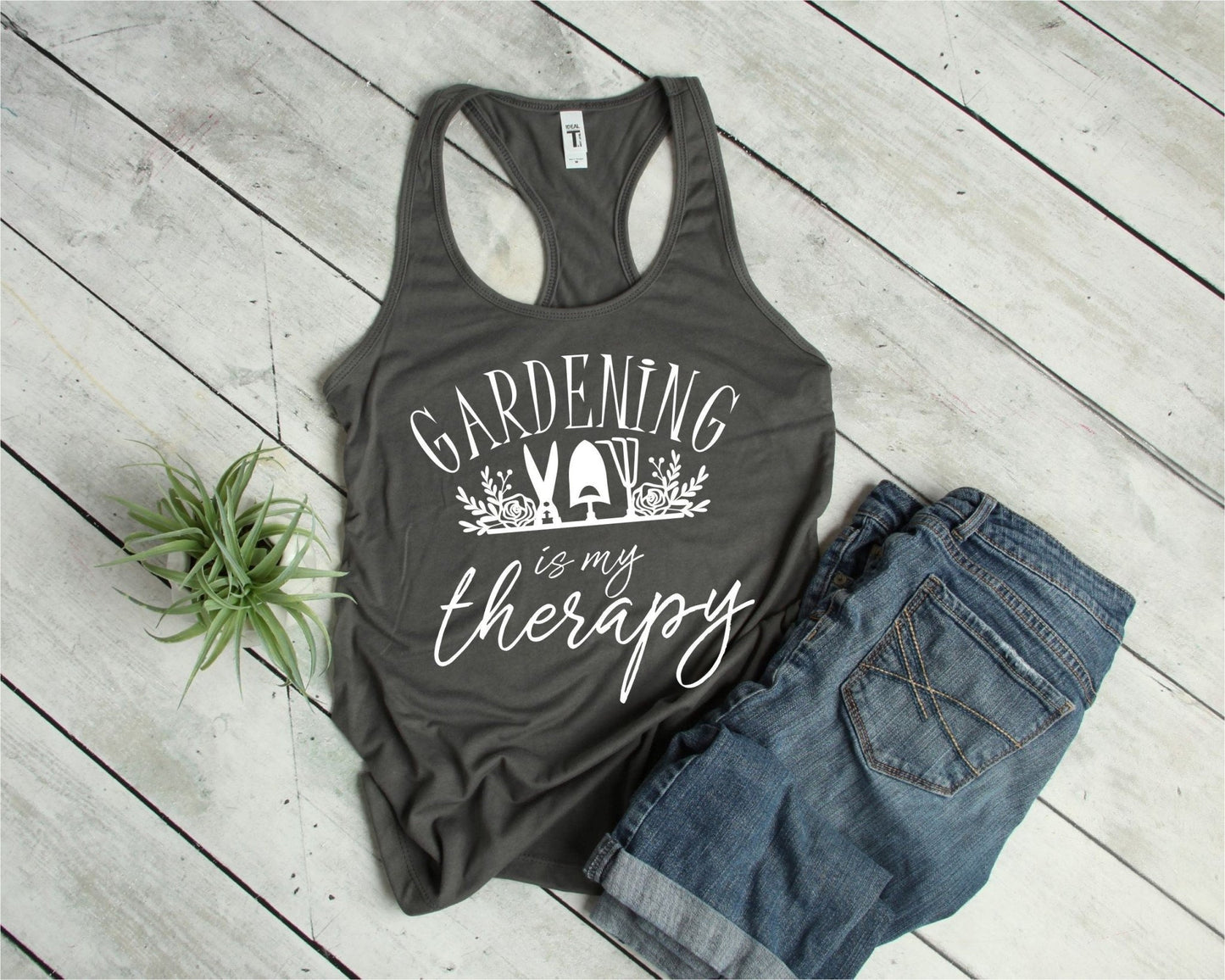 Gardening Is My Therapy Tank Top - Best Life Apparel