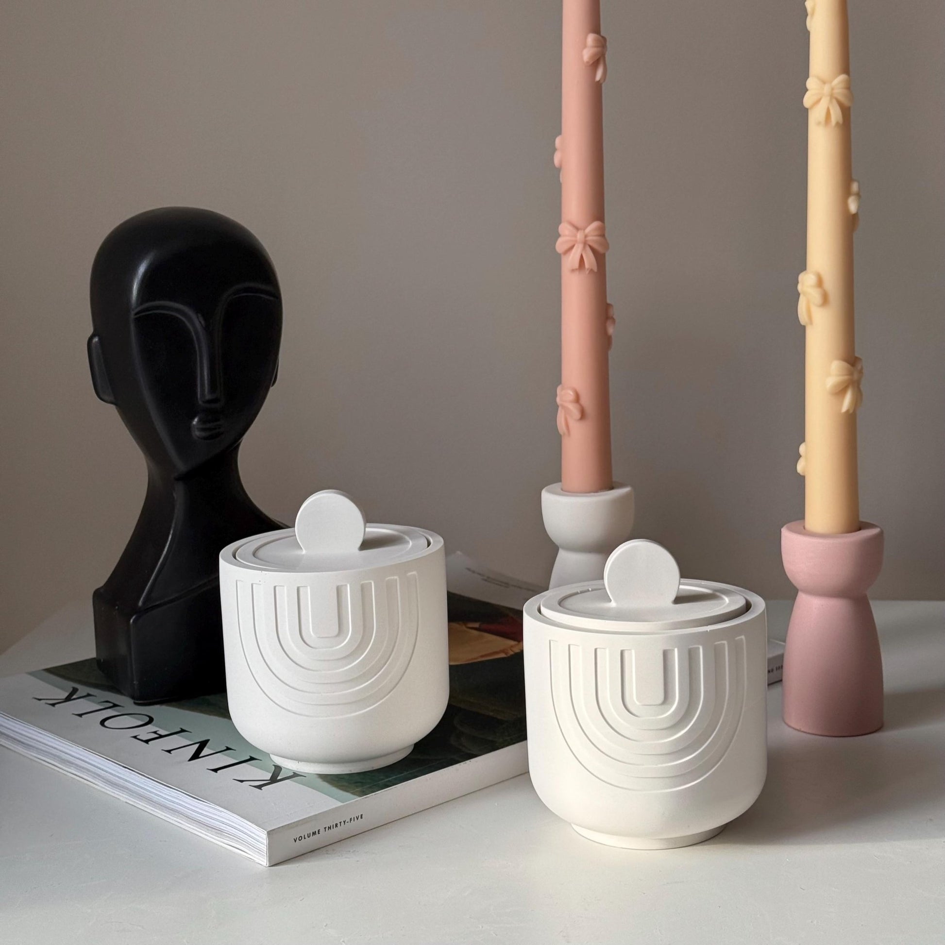 Geometric Soy Candle | Jesmonite Vessel - Best Life Apparel