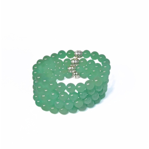 Green Aventurine healing gemstone bracelet — luck and new beginnings crystal bracelet handcrafted in Canada