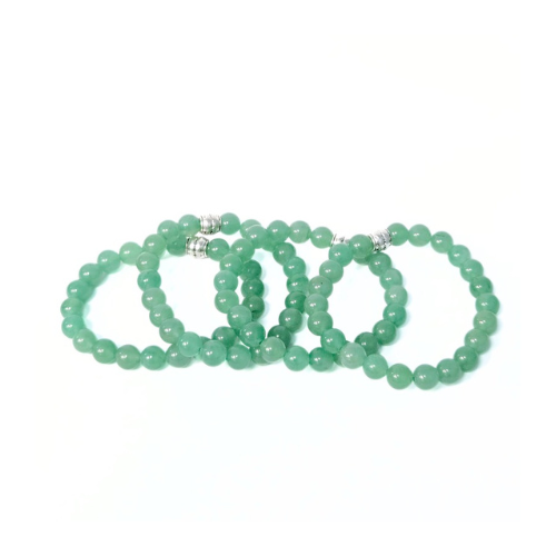 Green Aventurine healing bracelet from Red Deer crystal shop — heart chakra bracelet, gift for her