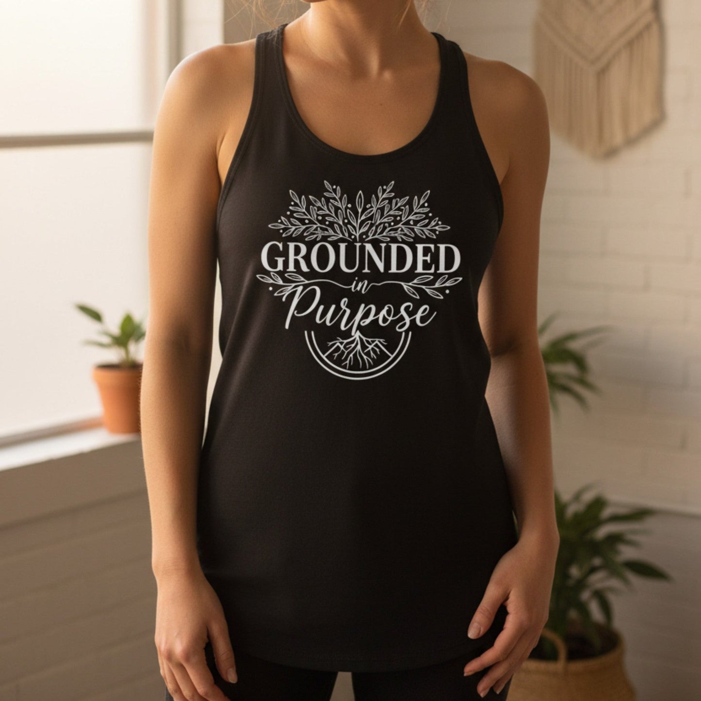Grounded In Purpose Tank Top | Spiritual Yoga Tank for Women - Best Life Apparel