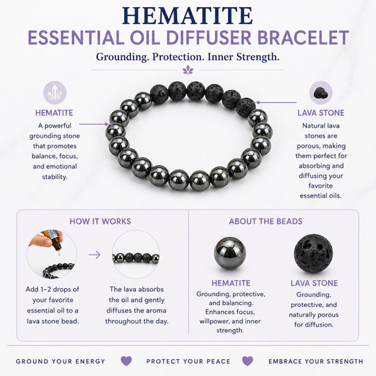 Hematite Crystal Chip Bracelet | Grounding & Protection Healing Jewelry - Best Life Apparel